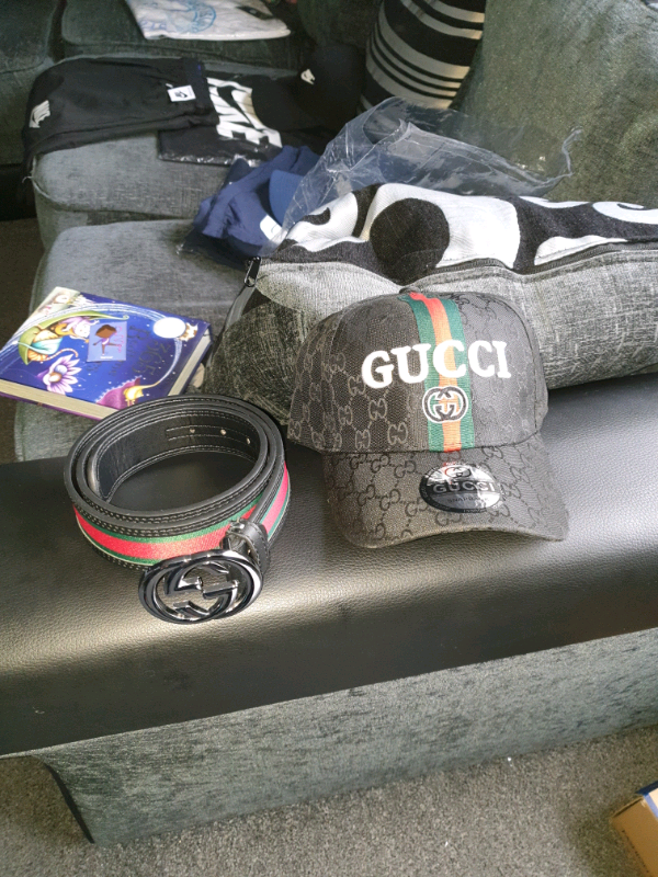 gucci hat and belt